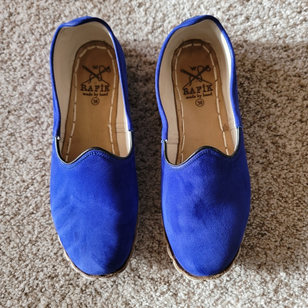 Turkish Modern Blue Rafik Slip-On Shoes